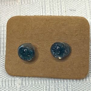 Murano Glass Midnight-sky ear studs